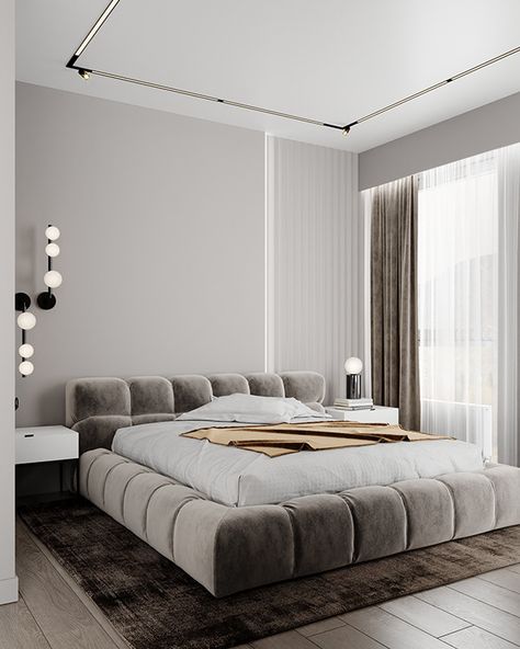 Masters Bedroom Modern Minimalist, Modern Sleeping Room, Sleeping Room Ideas, Sleeping Room Design, Bed Models, Luxe Bed, Bedroom Redesign, Sleeping Room, Future Apartment Decor