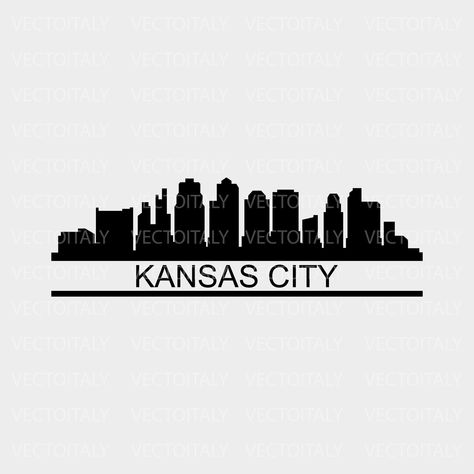 Kansas City Skyline, City Skylines, City Skyline, Digital Image, Instant Download Etsy, Kansas City, Kansas, Digital Drawing, Drawing Illustrations