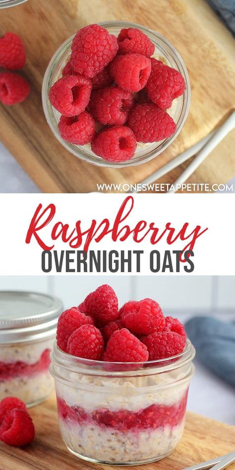 Chocolate Chia Pudding Recipes, Raspberry Overnight Oats, Raspberry Breakfast, Overnight Oats Recipe Easy, Best Overnight Oats Recipe, Meal Prep Easy, Healthier Snacks, Easy Overnight Oats, Oat Recipes Healthy