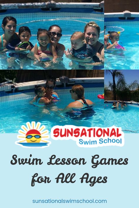 Swim Lesson Games, Swimming Lesson Games, Swimming Lesson Plans, Teach Kids To Swim, Swimming Program, Swimming Lessons For Kids, Swimming Games, Swim Workouts, Area Games