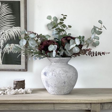 Aged Vase, Stone Vase, Table Lamp Shades, Greek Style, French Interior, Modern Country, White Stone, Antique White, Style Gift