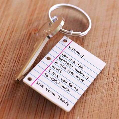 This clever kit contains everything you need to create a personalised mini key chain.It shrinks down in the oven in just two minutes into a durable key ring that will be cherished forver. Simply create the little letter on the shrinkable lined paper and place it in the oven for two minutes so it shrinks down and your keyring is readyMagic shrink film, coating, key rings and instructions.H24 x W15 x D2cm Dear John Letter, Blank Sheet Of Paper, Shrink Paper, Shrink Film, Descriptive Writing, Mothers Day Crafts, Permanent Marker, Letter Paper, Marker Pen