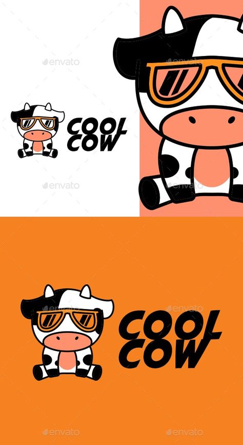 Cartoon Cool Cow Character Mascot Logo Templates - Animals Logo Templates Get it now!! #logo #designlogo #logos #logodesign #logopremium #brand #branding #business #company #abstract #creative #mascot #designoflogo #thelogo #thedesign #logotemplate #print #logocompany #logoesport #logoanimal #logoabstract #envato #envatomarket #graphicriver #premiumdesign #creativemarket #freepik #shutterstock #behance #dribbble Animal Mascot Logo, Cow Logo Design Ideas, Brand Mascot Design, Cow Character Design, Templates Animals, Cow Character, Brand Mascot, Cow Mascot, Animals Logo