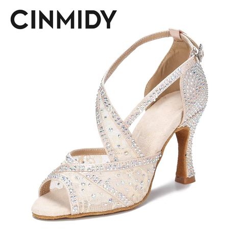 CINMIDY Red Sole Latin Dance Shoes For Women Tango Ballroom Dance Shoes Cuban Heel Rhinestone Wedding Shoes Women's Sandals - AliExpress 201768104 Ballroom Heels, Eras Tour Costumes, Tour Costumes, Rhinestone Wedding Shoes, Wedding Shoes Sandals, Ballroom Tango, Latin Dancing, Ballroom Dance Shoes, Latin Dance Shoes