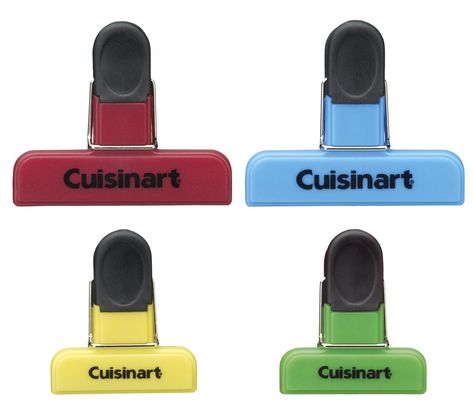 Cuisinart CTG-00-4CC Chip Clips, Set of 4, Multicolored Hanging Kids Artwork, Packaged Salad, Toaster Oven Pans, Electric Knives, Stove Top Grill, Yogurt Makers, Nick Nacks, Chip Clips, Stainless Steel Mixing Bowls