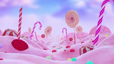 Candy Land Loop Background 2K Loop Background, Cakes Ice Cream, Candy Background, Princess Games, Cake Drawing, Magic Land, Candy Theme, Coloring Book For Adults, Chroma Key