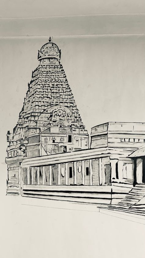 #pencilsketch #pencilart #wallartist Big Temple, Pencil Sketching, Pencil Sketch, Pencil Art, Pencil Drawings, Temple, Sketch, Pencil, Male Sketch