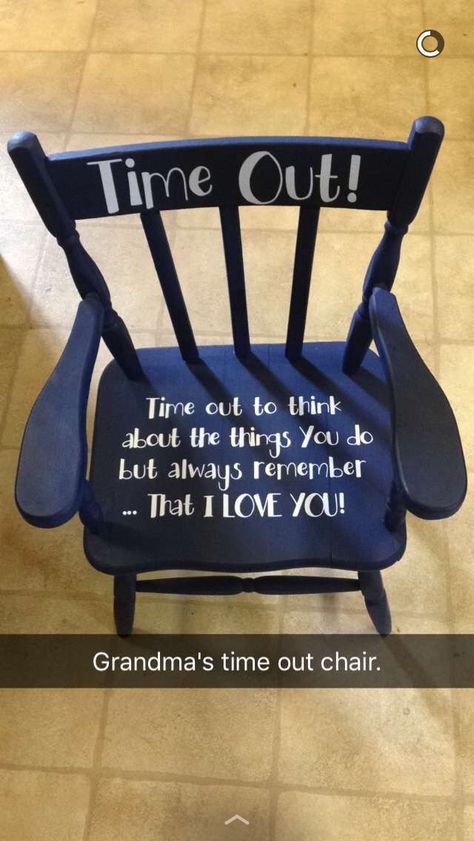 Naughty chair Timeout Chair Ideas, Time Out Chair Diy, Time Out Chairs For Kids, Timeout Chair, Time Out Stool, Time Out Chair, Festival Booth, Painted Chairs, Kids Wood