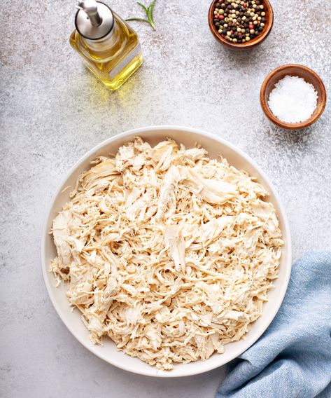 Shredded Chicken: 5 Ways 5 Easy Pulled Chicken Recipe, Boil Chicken To Shred, Braised Chicken Breast, Make Shredded Chicken, Easy Chicken Salad, Low Carb Maven, Chicken Orzo Soup, Poached Chicken, Smoked Chicken