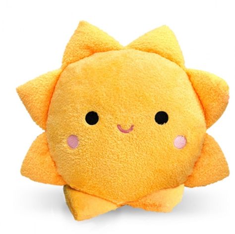 Ricesunshine is a smiling sun who loves warming us up with their golden sun beams. They have a fluffy yellow body, yellow rays and a cute embroidered face. The Ricesunshine giant plush is perfect for brightening up your room and your day! Also available in music mobile size. Sun Plushie, Yellow Plushie, Sun Beams, Giant Plush, Smiling Sun, Art Showcase, Baby Blessing, Embroidered Face, Golden Sun