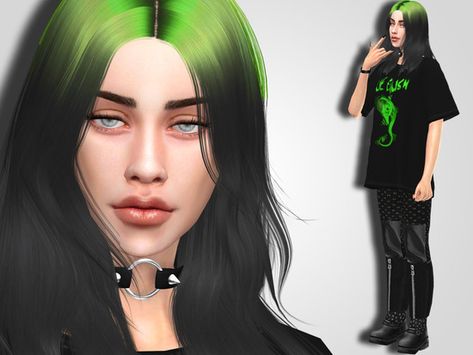 Sims 4 Billie Eilish, Sims 4 Toddler Clothes, Sims 4 Anime, Intimo Calvin Klein, Pelo Sims, The Sims 4 Packs, Sims 4 Cc Skin, Sims 4 Teen, Sims 4 Characters