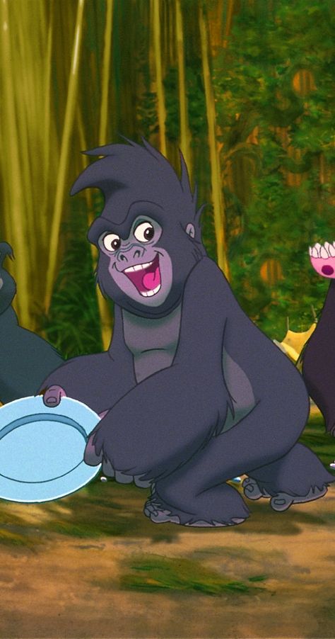 *TERK ~ Tarzan (1999) Terk Tarzan, Clayton Tarzan, Tarzan Characters, Tarzan 1999, Jungle Drawing, Tarzan Disney, Disney Icon, Disney Sidekicks, Nostalgia Art