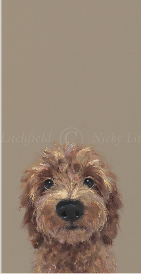 Dog Art Prints, Art Dog Drawing, Nicky Litchfield Art, Dog Art Ideas, Dog Painting Portrait, Doodle Dog Drawing, Dog Art Drawing, Nicky Litchfield, Dog Panting