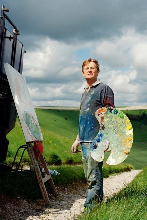 In the studio with landscape painter Oliver Akers Douglas - the Wiltshire studio of the artist - currently exhibiting at the Portland Gallery - art news on House. Travelling Artist, Painter Man, Painting Man, Artists Studios, Painter Painting, Art News, Painter Artist, Easels, Aspiring Artist