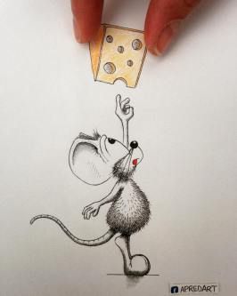 Do you feel that cartoon mice don’t get as much attention these days as they should? Well self-taught illustrator from Switzerland Loïc agrees. Not only agrees but he also continues to draw a story… Mouse Drawing, Easy Cartoon Drawings, 3d Drawings, Simple Cartoon, Funny Drawings, Cute Mouse, Doodle Drawings, A Mouse, Art Drawings Sketches