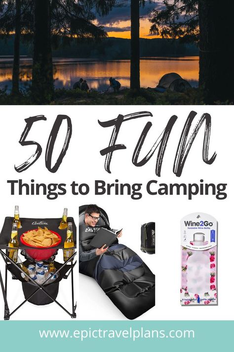 Fun Camping Ideas For Kids, Camping Must Haves Packing Lists, Camping Ideas For Adults, Things To Bring Camping, Camping Ideas For Kids, Camping Accessories Gadgets, Survivor Tips, Fun Camping Ideas, Cool Camping Gear