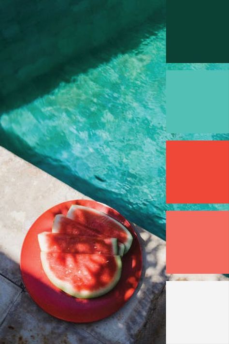 Teal Coral Color Palette, Coral Color Palette, Coral Interior, Coral Colour Palette, Teal Palette, Coral Bedroom, Teal Color Palette, Turquoise Color Palette, Teal Bedroom