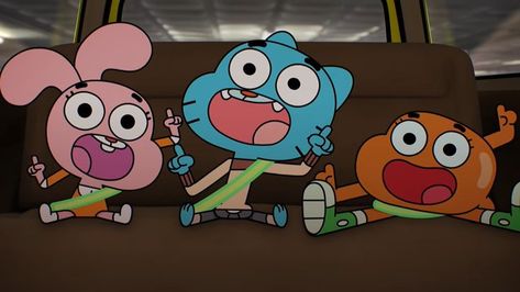 Gumball Trio Matching Pfp, Gumball And Darwin And Anais, Trio Cartoon Characters, Tawog Screenshots, Trio Dp, Gumball Darwin Anais, Sister Halloween Costumes, Amazing Gumball, Sticker Design Inspiration