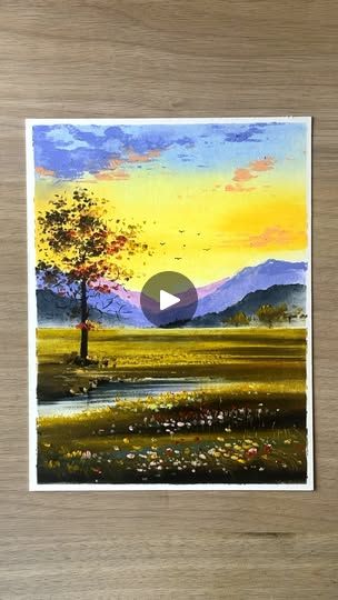 Beautiful sunset in forest - oil pastel art | Oil pastel drawing of a beautiful sunset in forest #drawingsketch #fineart #paintings | By Morning Drizzle | Facebook Art Oil Pastel, Oil Pastel Art, Oil Pastel Drawings, Pastel Drawing, Pastel Art, Art Oil, Beautiful Sunset, Oil Pastel, Drawing Sketches