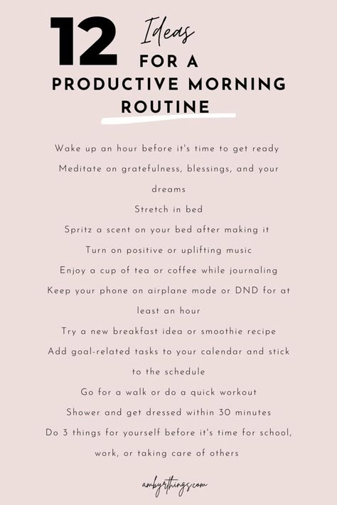 Productive Morning Habits, How To Start Morning Routine, Creating Daily Routine, How To Start Your Day Off Right, How To Start Your Day Productively, Creating A Morning Routine, How To Create Routine, Routine Ideas Daily, How To Create A Morning Routine