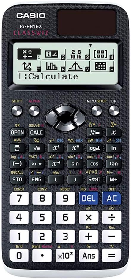 Casio Fx-991Ex Engineering or Scientific Calculator - Black Differential Calculus, Sin Cos Tan, Prime Factorization, Scientific Calculators, Advanced Mathematics, Metric Conversions, Scientific Calculator, Standard Deviation, Marie Curie