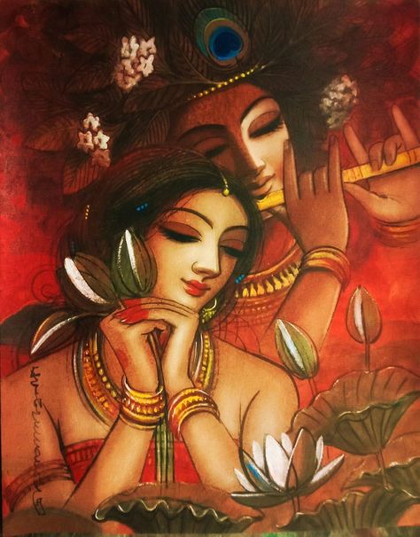 Gopal Naskar - Not available ❤️ feeling happy Divine love... | Facebook Krishna Painting On Canvas Acrylics, Radha Krishna Painting On Canvas, Krishna Painting On Canvas, Radha Krishna Painting, Potrait Painting, Fabric Paint Designs, Animal Portraits Art, Divine Love, Art Drawings Sketches Pencil