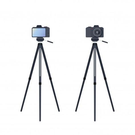 Camera on a tripod isolated. the camera ... | Premium Vector #Freepik #vector #camera #graphics #film #digital Camera Stand, Camera Tripod, Film Camera, Rear View, Tripod, Premium Vector, Ghost, Film, Canvas