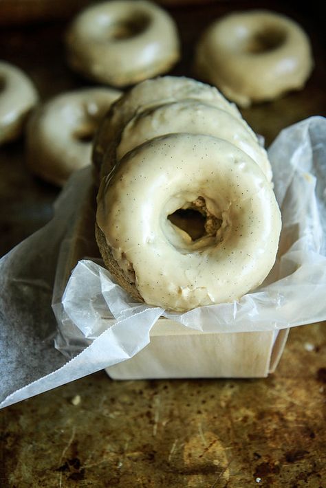 Zucchini Donuts with Espresso Glaze- Vegan and Gluten Free. From… Espresso Glaze, Vegan Donuts, Gluten Free Donuts, Vegan Zucchini, Vegan And Gluten Free, Potluck Recipes, Baked Donuts, Donut Recipes, Sweets Treats