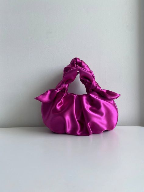 Japanese knot bag is crafted from smooth satin. It is soft, but keeps its shape, closes with a magnetic button. This japanese bag is made in vintage style, based on the japanese technigue of tying a silk scarf in a knot. Milagro bag is able to decorate not only official event, but also becomes a companion for every day. Very roomy - fits a phone, wallet, keys, makeup. Perfect wedding accessories. Scrunchies as a gift. The handbag can be sewn from satin or velvet. I have a huge selection of color Furoshiki Bag, Japanese Knot Bag, Big Handbags, Knot Bag, Japanese Bag, Woman Bag, Bridal Bag, Large Handbag, Matte Fabric