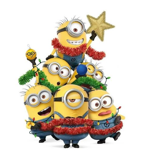 Christmas Minions Wallpaper, Merry Christmas Minions, Christmas Minions, Christmas Decorations Drawings, Minions Christmas, Christmas Card Verses, Minion Stickers, Disney Characters Christmas, Christmas Cartoon Characters