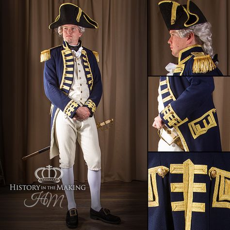 Admiral Collingwood - History in the Making Royal Navy Uniform, British Royal Marines, Navy Admiral, Navy Costume, Soldier Costume, Century Uniforms, Navy Uniforms, British Uniforms, Rococo Fashion