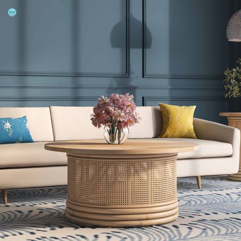 For a serene vibe with contemporary sentiments, choose our Brisa Tables. The round table top is solid wood, features woven rattan motif and vertically arranged rattan poles for the base. Plastic glides are included on the base for safety and stability. Modern Tropical Design, Rattan Coffee Table, Round Table Top, Modern Tropical, Wholesale Furniture, Table Side, Tropical Design, Woven Rattan, Ottoman Table