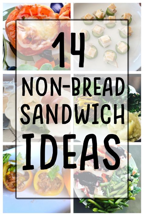 Not Sandwich Lunch Ideas, No Bread Hamburger Ideas, Bread Free Sandwich Ideas, Lunch Without Bread, Bread Substitute Sandwich, Non Bread Lunch Ideas, Breadless Sandwich Ideas, Lunch Ideas Other Than Sandwiches, Lunch Ideas Without Bread