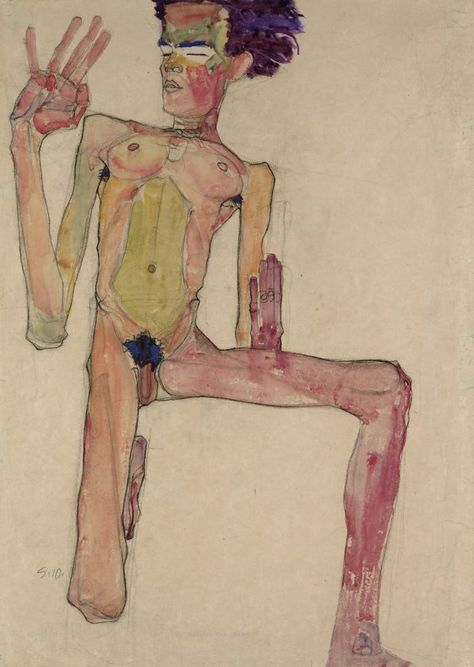 Egon Schiele Tattoo, Egon Schiele Drawings, Courtauld Gallery, Egon Schiele, Hur Man Målar, Museum Exhibition, Gustav Klimt, Life Drawing, 그림 그리기