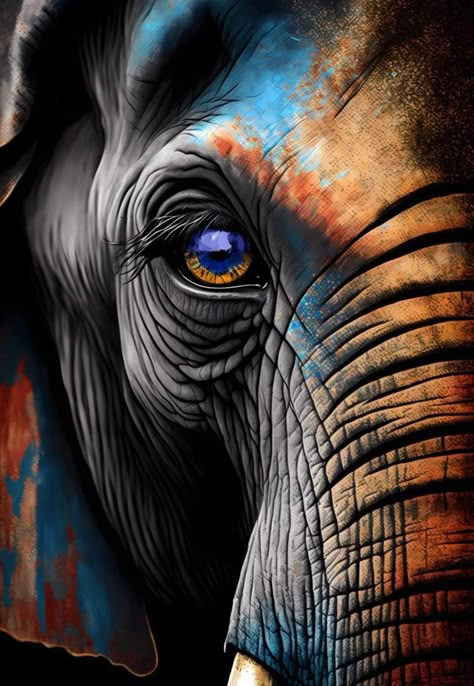 Elephant Painting Canvas, Elephant Photography, Africa Art Design, Elephant Artwork, Elephant Poster, Elephant Pictures, Afrikaanse Kunst, Elephant Drawing, Elephant Canvas