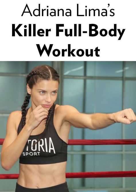 Click ahead to see Adriana Lima do her exact workout - it's major fitspo! Adriana Lima Boxing, Adriana Lima Workout, Victoria’s Secret Models, Victoria Secret Workout, Adriana Lima Victoria Secret, Ab Workout Men, Lower Abs Workout, Abs Workout For Women, Fitness Magazine