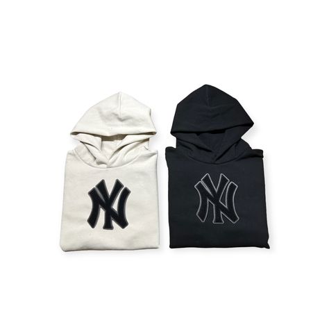 New York chenille embroidered NY  Hand stitched  Hand made  Made in NYC  Premium pullover hoodie  Boxy fit with drop shoulder  100% cotton  Available in two colors  Ivory hoodie  Black hoodie Boston Hoodie, Patchwork Hoodie, Floral Park, Palm Beach Fl, Embroidered Hoodie, West Palm Beach, West Palm, Fashion Company, Palm Beach