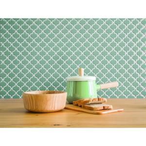 Damask Jade 10 in. W x 10 in. H Light Hunter Green Peel and Stick Decorative Mosaic Wall Tile (10-Tiles) Stick On Kitchen Backsplash, Bathroom Mold Remover, Tic Tac Tiles, Peel Stick Backsplash, Wallpaper And Tiles, Mold In Bathroom, Wall Stickers Wallpaper, Apt Ideas, Mosaic Wall Tiles