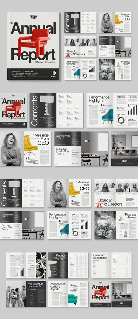 Annual Report Template :: Behance Modern Annual Report Design, Creative Annual Report Design, Annual Report Layout, Report Layout, Annual Report Template, Annual Report Design, Annual Reports, Report Design, Business Magazine