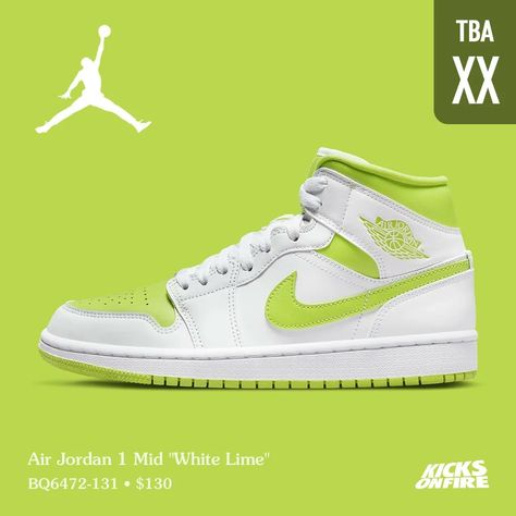 Concept Sneakers, Nike Aj1, Air Jordan 1 Mid White, Streetwear Shoes, Nike Air Shoes, High Heel Sneakers, Cute Nike Shoes, Fresh Shoes, Sneaker Release