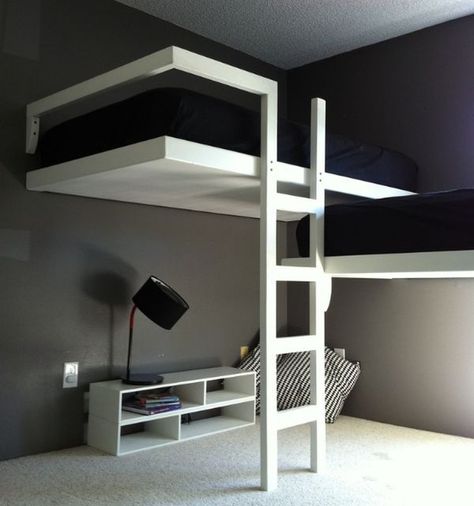 Modern loft beds are hard to find in a world filled with amazing furniture options.This is the reason we arranged a list of "35 Modern loft bed Ideas" Unique Bunk Beds, Modern Loft Bed, Bunk Beds Boys, Modern Bunk Beds, Cool Bunk Beds, Bunk Beds With Stairs, Bunk Bed Designs, Kids Bunk Beds, Boys Bedding