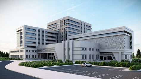 Hospital Exterior Design Facades, Hospital Facade Design, Hospital Elevation Design, Modern Hospital Architecture, Hospital Building Design, Hospital Design Architecture, Holiday Destinations In India, Hospital Project, Hospital Building