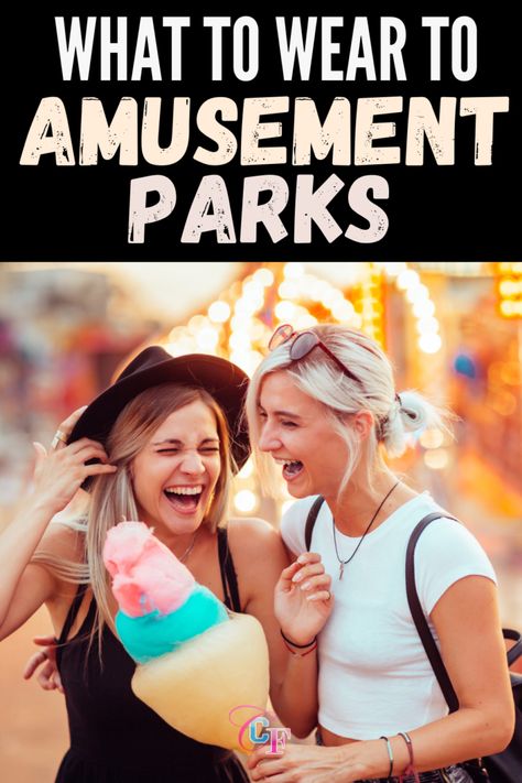 Worlds Of Fun Outfit, Fair Grounds Outfit, Trampoline Outfit Ideas Women, Leggings Theme Park Outfit, Amusement Park Outfit Hot Day, What To Wear To Six Flags Outfit, Cute Outfits To Wear To An Amusement Park, Legoland Outfit For Women Summer, Outfits For Six Flags Theme Park