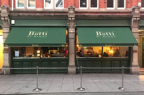 The logos on these two beautiful Victorian awnings on Edins café/deli on Broad Street in Nottingham will not have been before as it is brand new, having been created under the guidance of our client by our own in house design team. French Cafe Awning, Store Awnings Ideas, Restaurant Awning Design, French Awning, Awning Restaurant, Cafe Awning, Bistro Interior Design, Awning Design, Bistro Interior