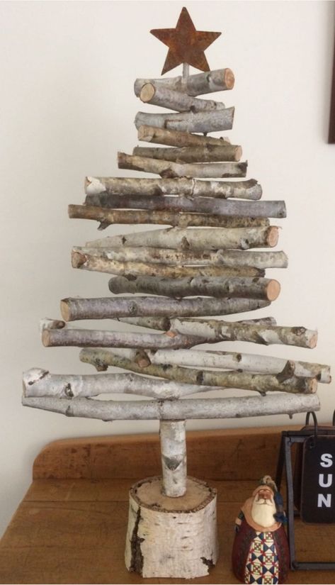 Birch Tree Decor Christmas, Birch Crafts, Birch Decor, Birch Christmas Tree, Birch Christmas, Birch Wood Crafts, Takken Decor, Birch Tree Decor, Birch Bark Crafts