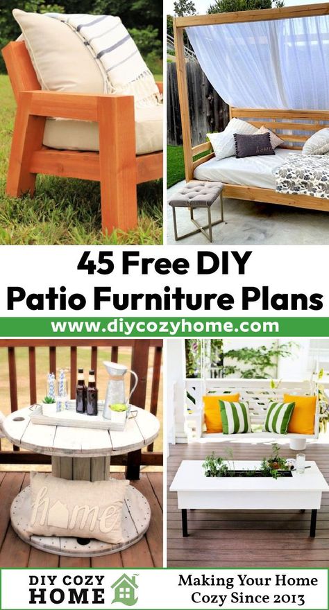 Patio Furniture Plans, Build Patio, Outdoor Patio Furniture Diy, Wood Chair Diy, Patio Furniture Diy, Outdoor Furniture Ideas, Outdoor Furniture Diy, Chair Diy, Diy Outdoor Furniture Plans