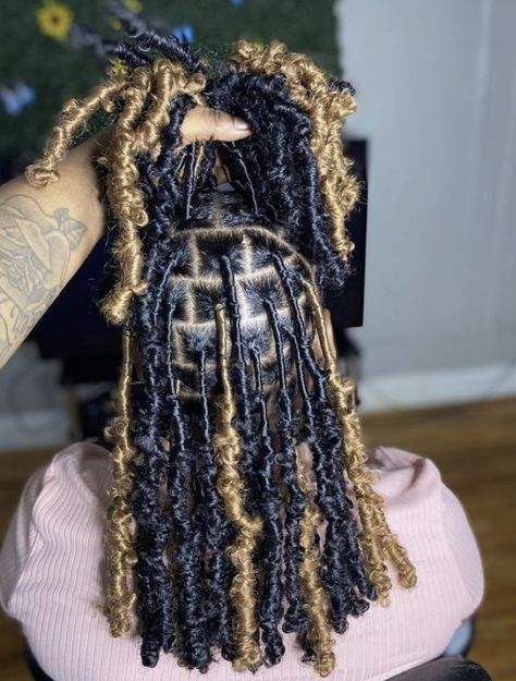 Colored Locs Ideas, Big Soft Locs, Curly Soft Locs, Braid Hairstyles For Wedding, Soft Locs With Color, Updo Braid Hairstyles, Hairstyles Updo Braids, Blk Hairstyles, Wedding Braid Hairstyles