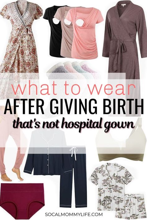 Postpartum Outfits, Create Capsule Wardrobe, Hospital Gowns, First Time Pregnancy, Baby Check, Planning Pregnancy, Post Partum Outfits, Pregnancy Essentials, Hospital Gown