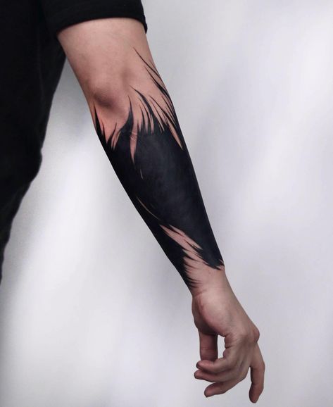 Full Black Hand Tattoo, Cover Up Black Tattoo, Cover Tattoo Ideas Black, Full Black Tattoo, Blackwork Cover Up Tattoo, Black Cover Up Tattoo, Cobra Manga, Black Sleeve Tattoo, Best Cover Up Tattoos