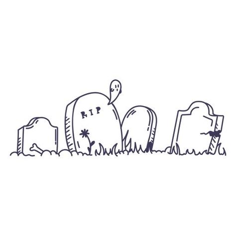 Cartoon graveyard stones PNG Design Cartoon Grave, Cartoon Graveyard, Halloween Gravestones, Cute Halloween Drawings, Gradient Image, Halloween Graveyard, Cemetery Art, Design Festival, Dot Journals